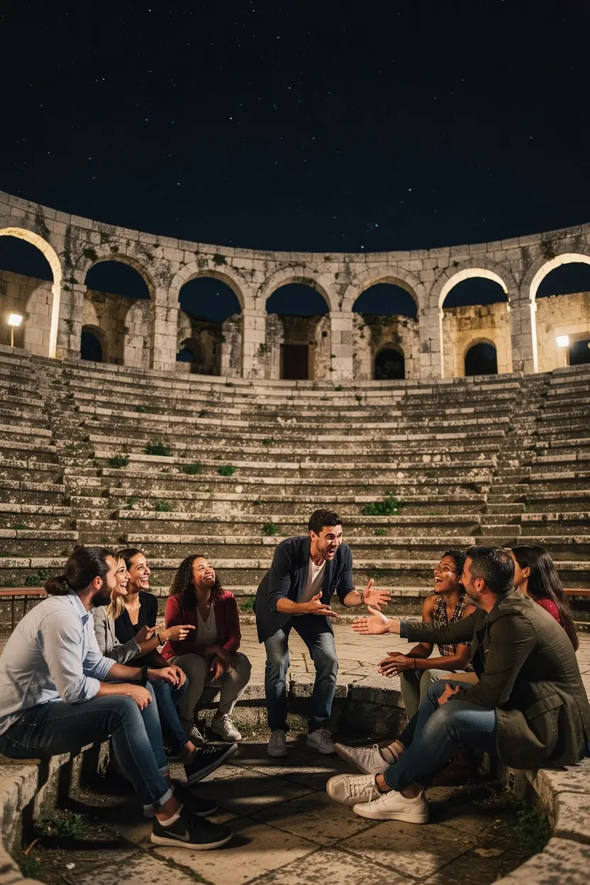 Community members engaging in a Portugal Mafia game night